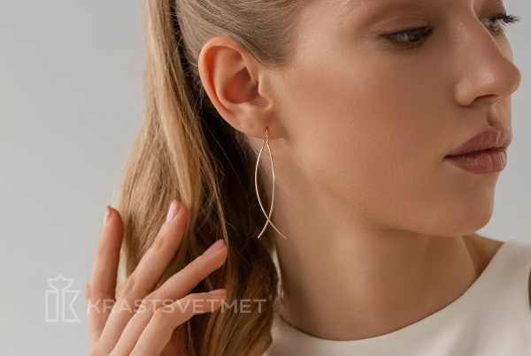 Серьги из красного золота «Рыбки»